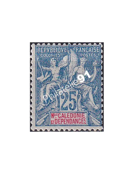 Nouvelle Calédonie, n° 62 charnière, Timbres des Colonies françaises