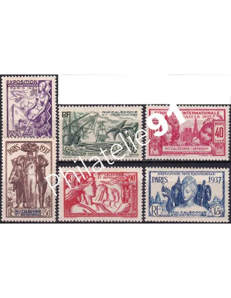 Nouvelle Calédonie, n° 166 à 171 charnière, Timbres des Colonies