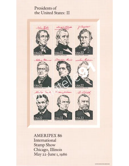 Etats-Unis, Blocs-Feuillet n° 16 à 19, collection timbres thématiques