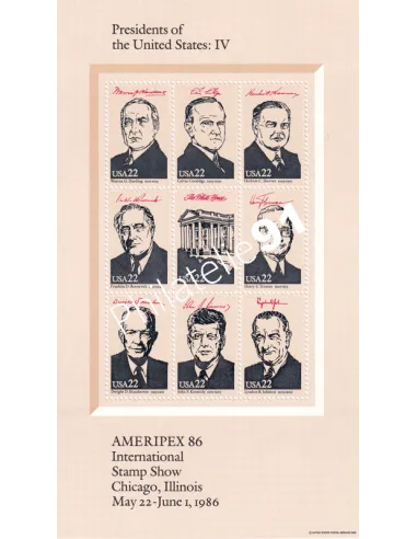 Etats-Unis, Blocs-Feuillet n° 16 à 19, collection timbres thématiques