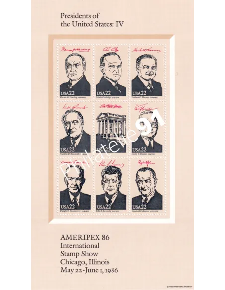 Etats-Unis, Blocs-Feuillet n° 16 à 19, collection timbres thématiques