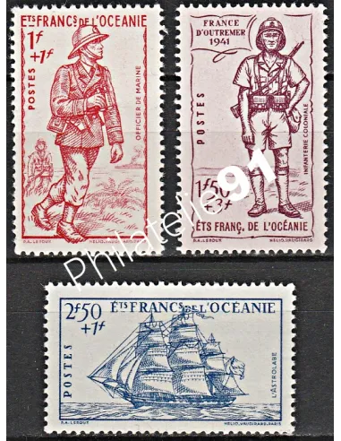 OCEANIE - n° 135 à 137 - Timbres Colonies françaises