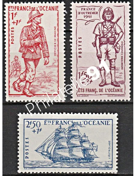 OCEANIE - n° 135 à 137 - Timbres Colonies françaises