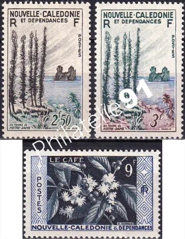 Nouvelle Calédonie, n° 284 à 286 charnière, Timbres Colonies