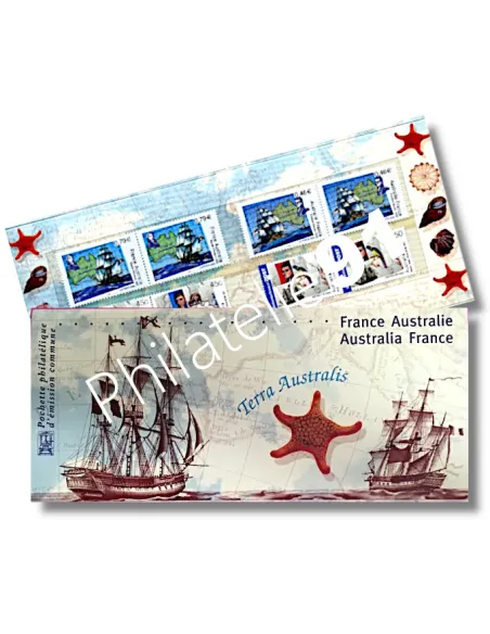 Émission commune : Pochette P3476 - France - Australie. Navigateurs et explorateurs Baudin et Flinders.