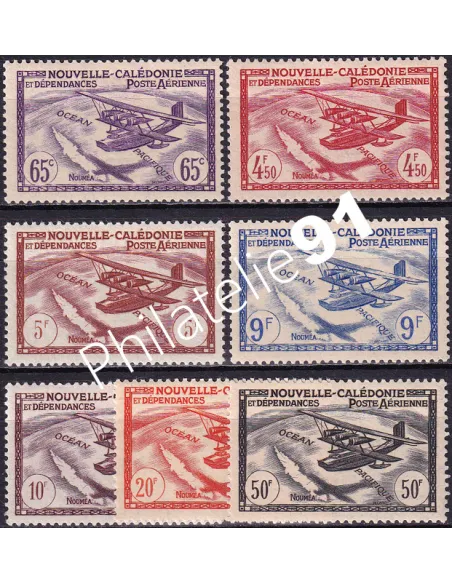 Nouvelle Calédonie, PA n° 39 à 45 charnière, Timbres Colonies