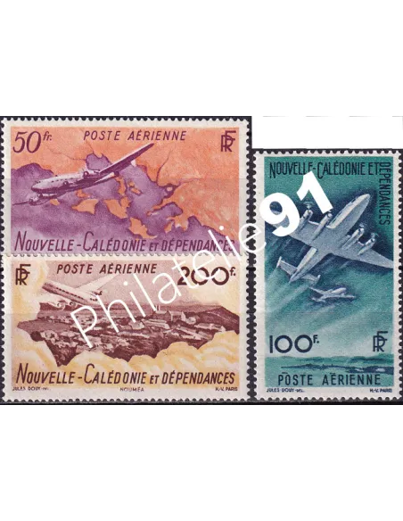 Nouvelle Calédonie, PA n° 61 à 63 charnière, Timbres Colonies