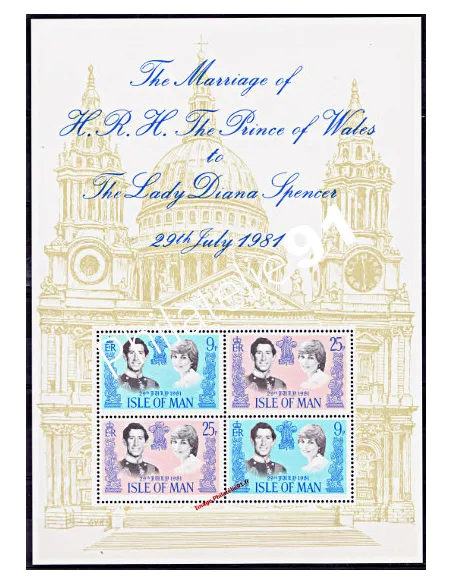 ILE DE MAN - BF n°    5 ** - Mariage royal du Prince Charles et de Lady Diana Spencer