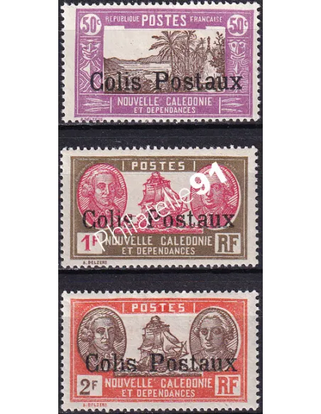 Nouvelle Calédonie, Colis Postaux n° 4 à 6 charnière, Timbres Colonies
