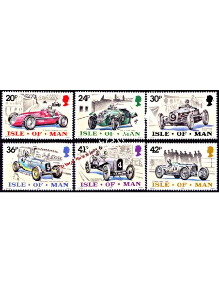 ILE DE MAN n° 675 à 680 - Trophée automobile de Man, timbres Europe