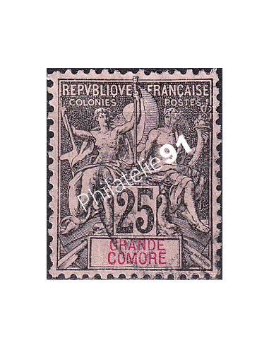 Grande Comore, n° 8 oblitéré, collection timbres Colonies