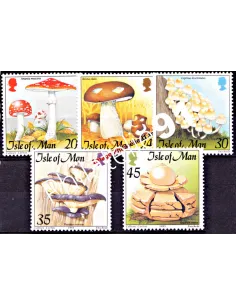 Timbres neufs d’île DE MAN n° 688 à 692 - Flore - Champignons