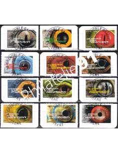 Adhésifs n° 1152 à 1163 oblitérés, collection timbres France