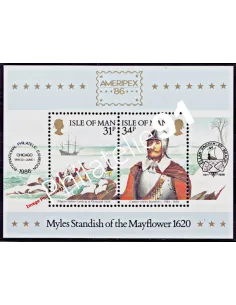 ILE DE MAN - BF n°    8 ** - Liens avec les Etats Unis et "Ameripex 86"