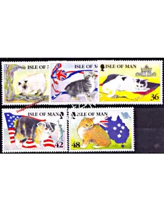 Timbres neufs d’île DE MAN - n° 705 à 709 - Chats mannois