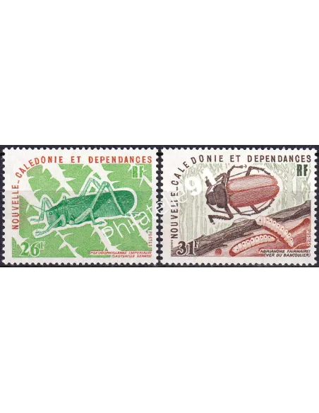 NOUVELLE CALEDONIE, n° 406 à 407, timbres dom tom