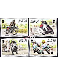 ILE DE MAN - n° 714 à 717 - Trophée moto touristique