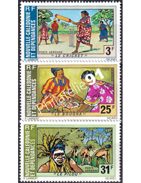Nouvelle-Calédonie, PA n° 162 à 164, Timbres Dom Tom