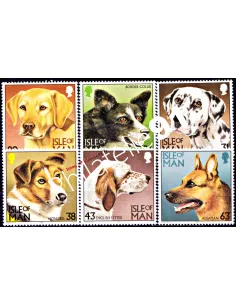 Timbres neufs d’île DE MAN n° 732 à 737 - Faune - Chiens