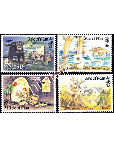 ILE DE MAN - n°  754 à 757 ** - Folklore de Man - Contes et Légendes