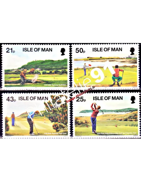 ILE DE MAN - n° 768 à 771 - Golf - Terrains de golf de Man