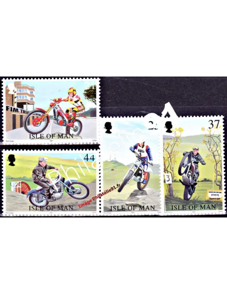 Timbres neufs d'ILE DE MAN n° 773 à 776 - Trial des Nations - Motos