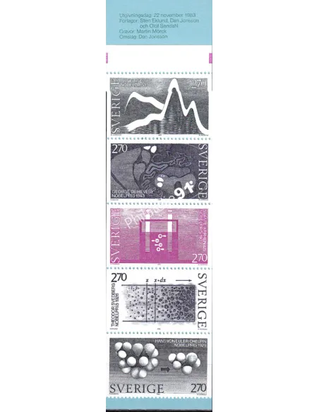 Suède, Carnet n° 1244, collection timbres Europe