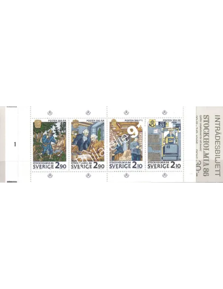 Suède, Carnet n° 1381, collection timbres Europe