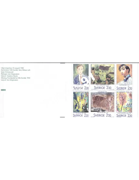Suède, Carnet n° 1481, collection timbres Europe