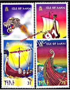 ILE DE MAN - n°  792 à 795 ** - Drakkar Viking