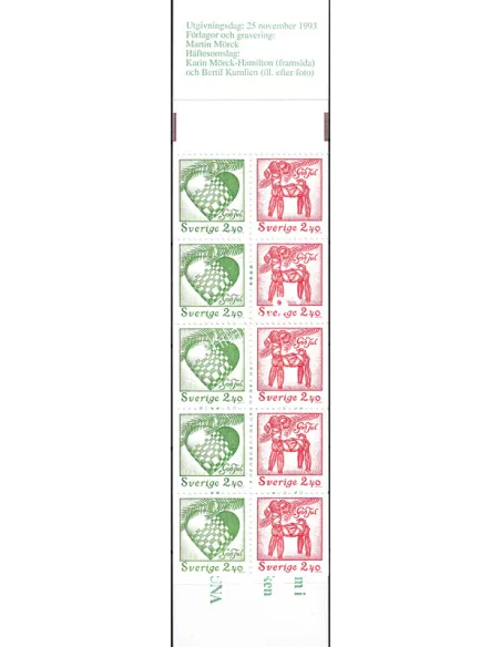 Suède, Carnet n° 1783, collection timbres Europe