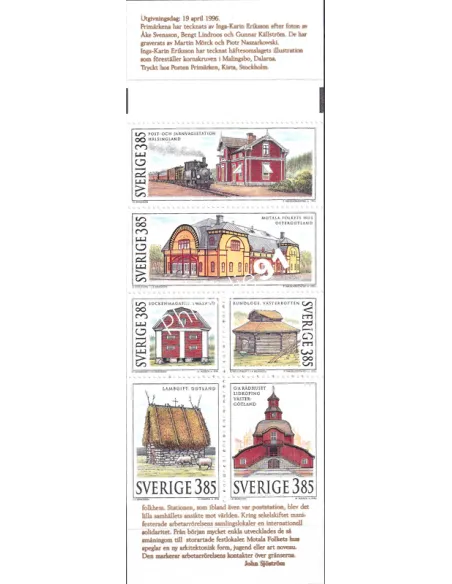 Suède, Carnet n° 1919, collection timbres Europe