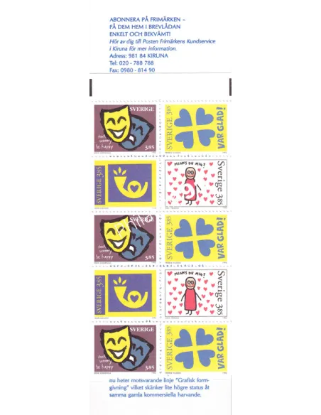 Suède, Carnet n° 1933, collection timbres Europe