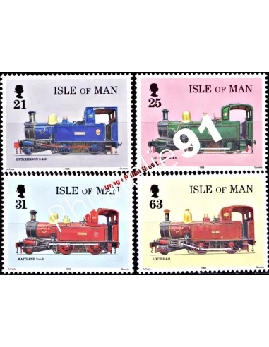 ILE DE MAN - n° 802 à 805 - Chemin de fer à vapeur de Man