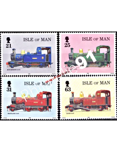 ILE DE MAN - n° 802 à 805 - Chemin de fer à vapeur de Man