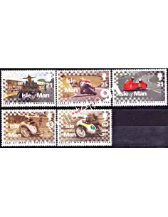 timbres d'ILE DE MAN n° 808 à 812 - Courses motocyclistes Tourist Trophy