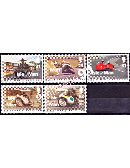 timbres d'ILE DE MAN n° 808 à 812 - Courses motocyclistes Tourist Trophy