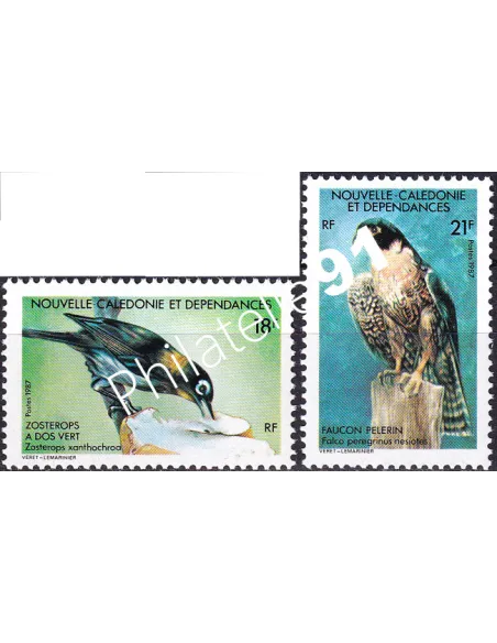 NOUVELLE CALEDONIE, n° 542 à 543, oiseaux, collection timbres Dom-Tom