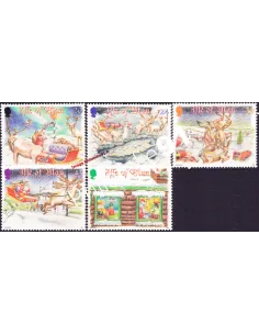 ILE DE MAN - n° 825 à 829 - Noël
