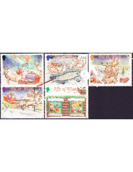 ILE DE MAN - n° 825 à 829 - Noël