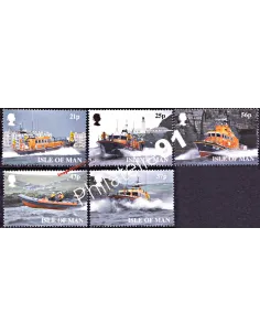 ILE DE MAN - n° 838 à 842 - Bateaux - Sauvetage en mer