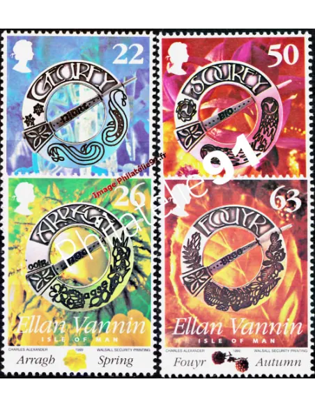 ILE DE MAN - n°  850 à 853 ** - Conservation de la langue de Man