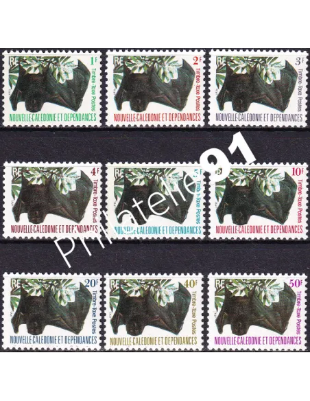 Nouvelle-Calédonie, Taxe n° 49 à 57, Timbres Dom Tom