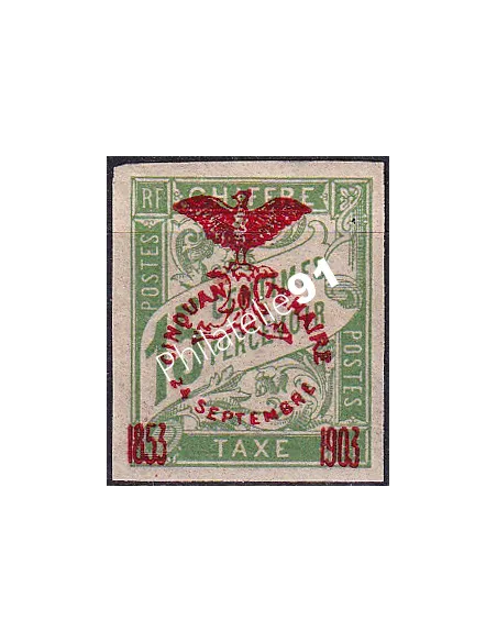 Nouvelle Calédonie, Timbre-taxe n° 10 charnière, Timbres Colonies françaises