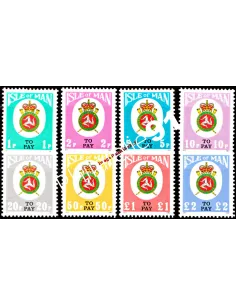 ILE DE MAN - Timbres-Taxe n°   25 à 32 ** - Armoiries