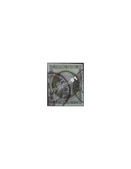 n°   11 non dentelé oblitéré (Timbre signé) - Type Napoléon III (250422-2)
