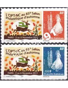 Nouvelle-Calédonie, n° 1138 à 1139, Timbres perso, timbres Dom-Tom