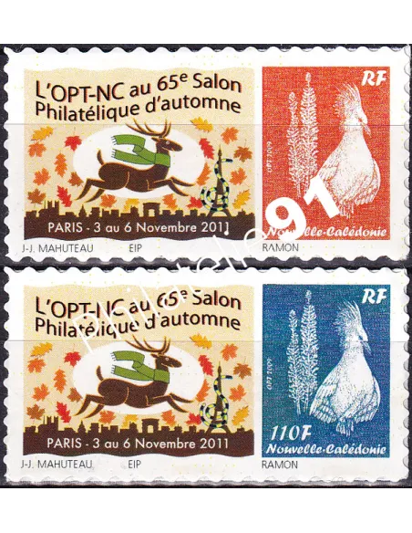 Nouvelle-Calédonie, n° 1138 à 1139, Timbres perso, timbres Dom-Tom