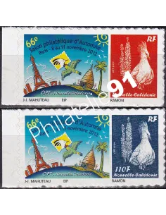 Nouvelle-Calédonie, n° 1169 à 1170, Timbres perso, timbres Dom-Tom