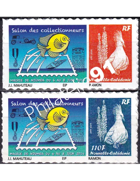 Nouvelle-Calédonie, n° 1221A à 1221B, Timbres perso, timbres Dom-Tom